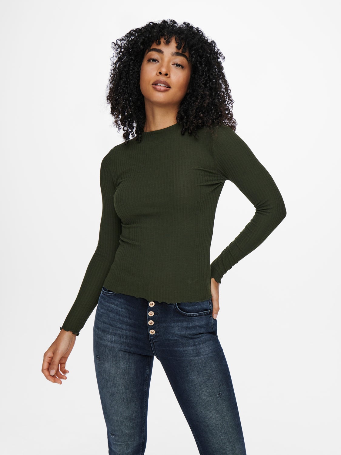 High neck Long Sleeved Top