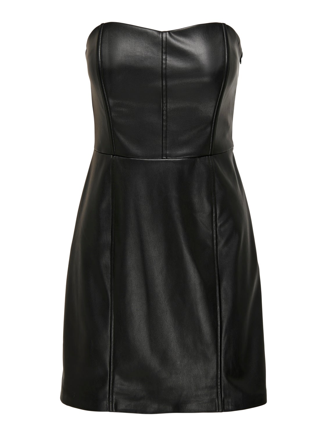 Faux Leather Tube Dress