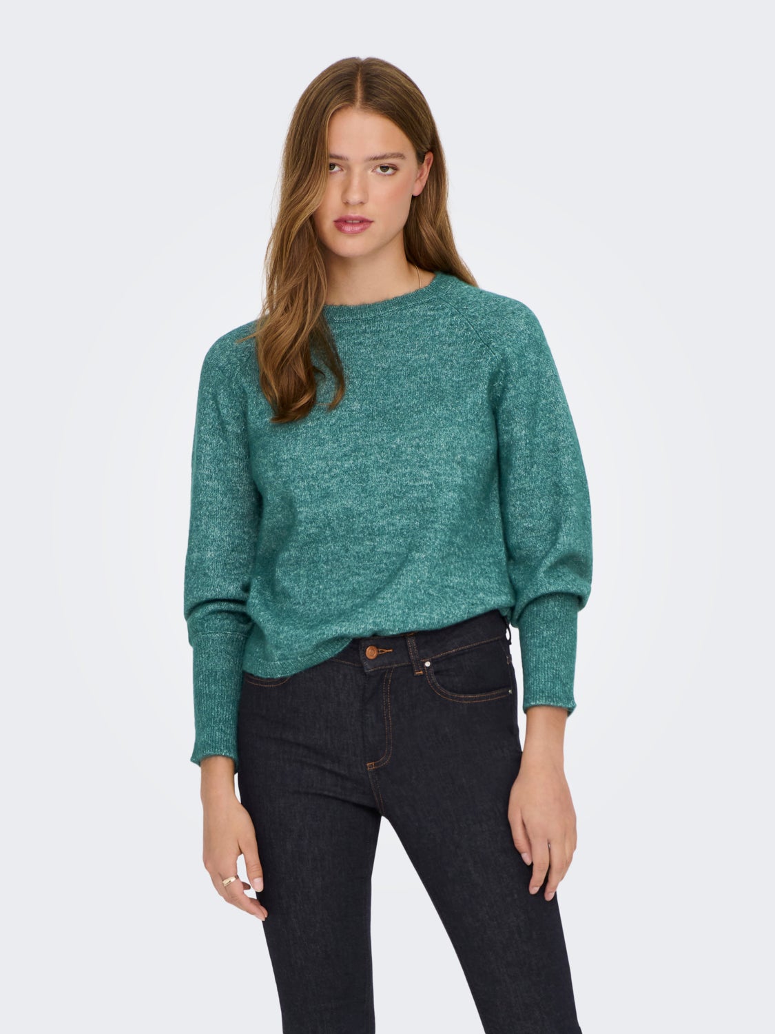 Button cuff Knitted Pullover