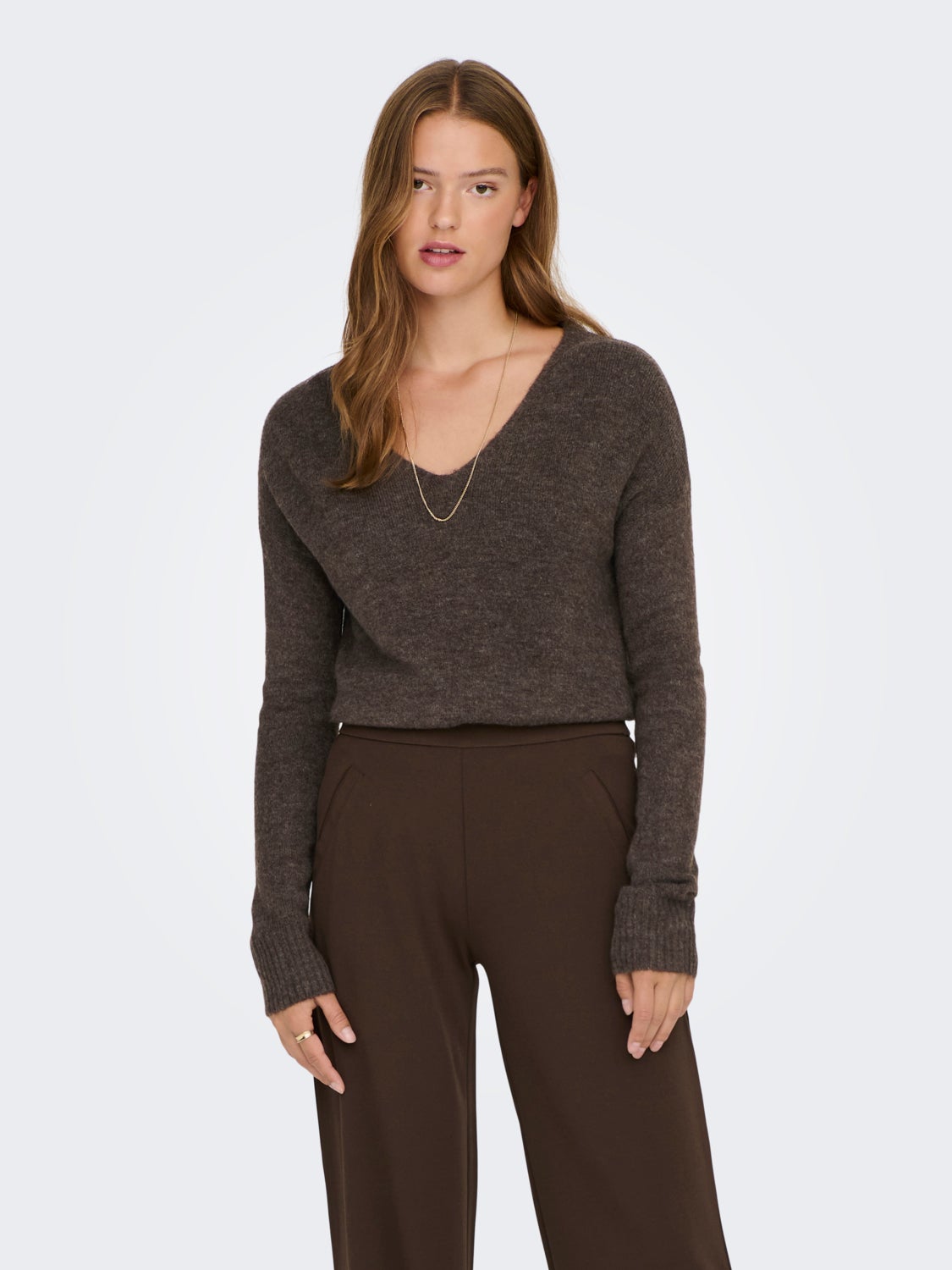 V-neck Knitted Pullover