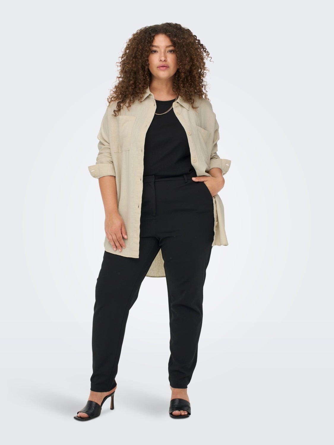 Curvy linen Shacket