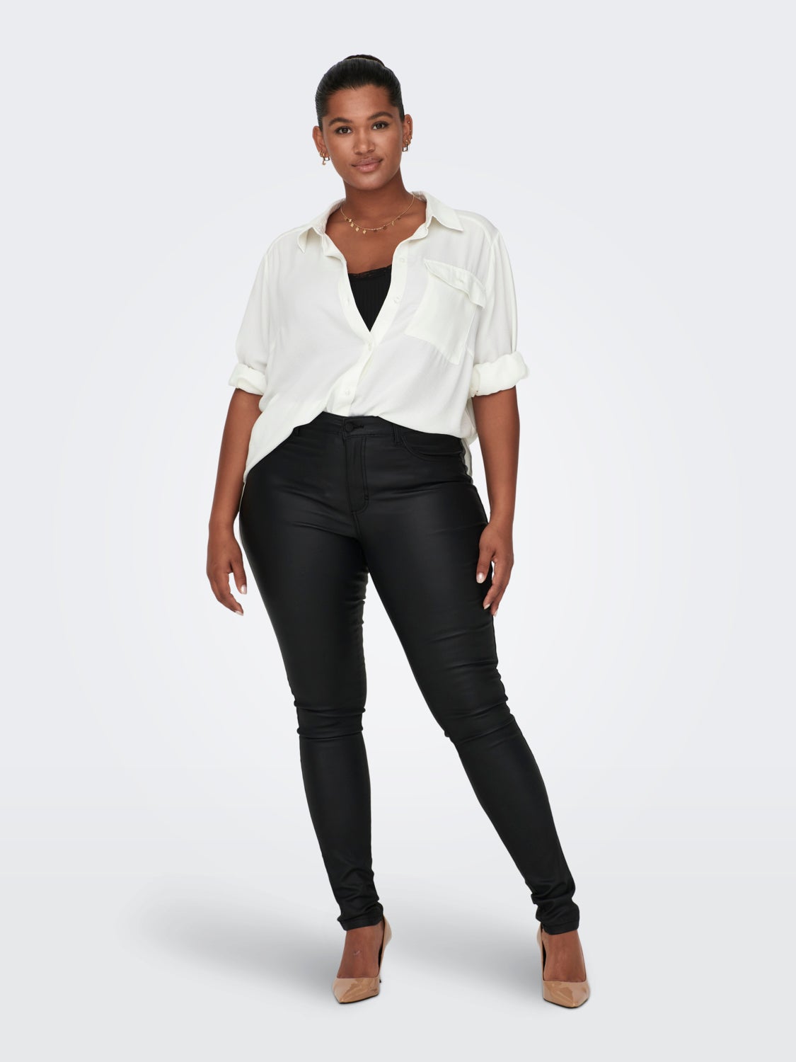 Curvy Carpunk reg skinny coated pants
