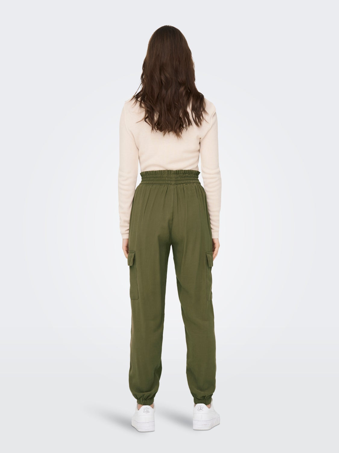 High waisted cargo Trousers