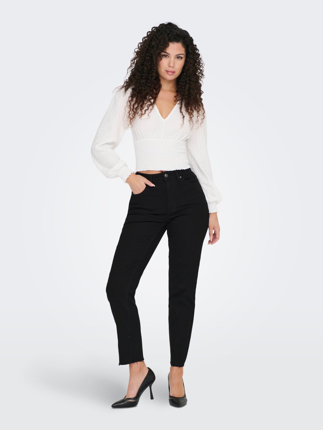 ONLEmily life hw straight Cropped jeans
