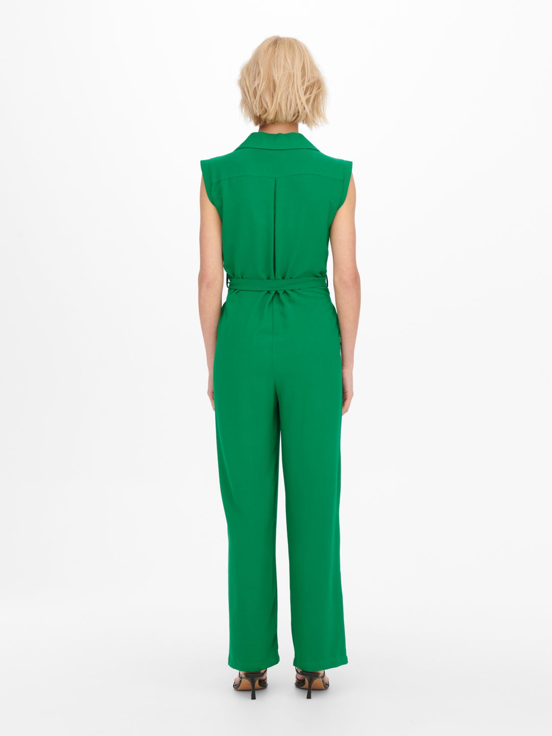 Short sleeved belted Jumpsuit