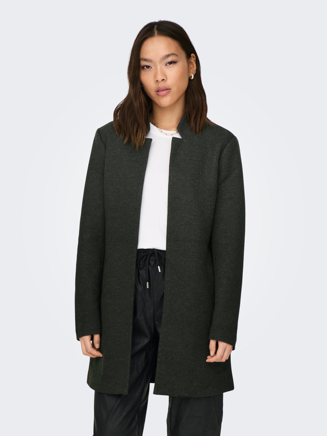 Solid color coatigan