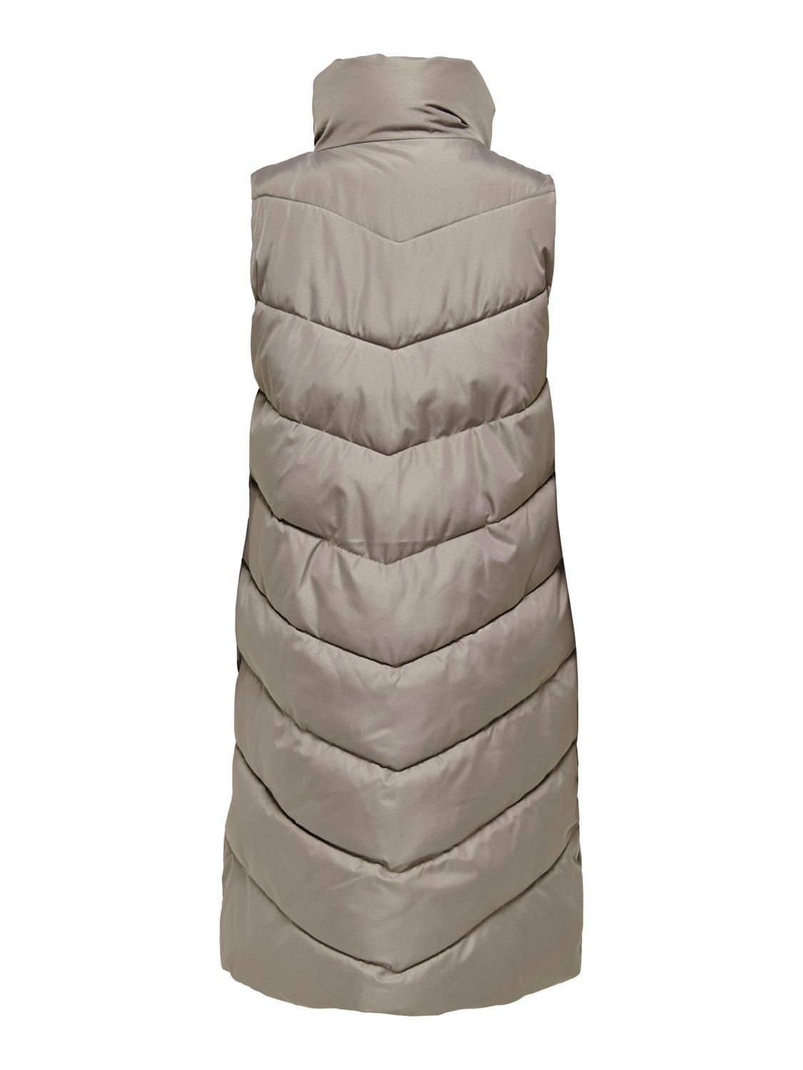Long vest with high neck