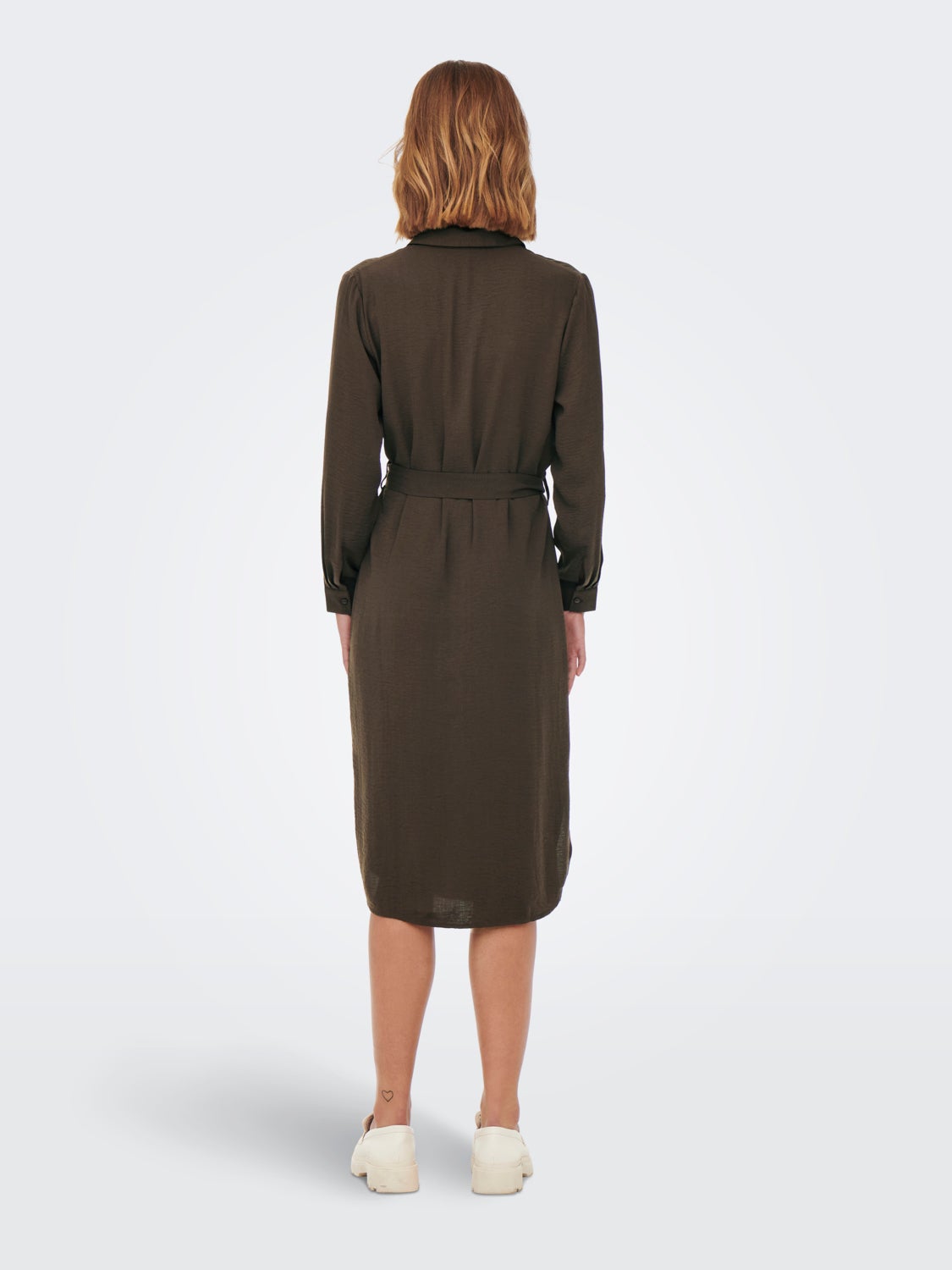 Tie belt Shirt dress