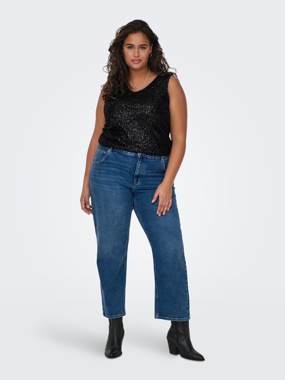 Curvy sequin top