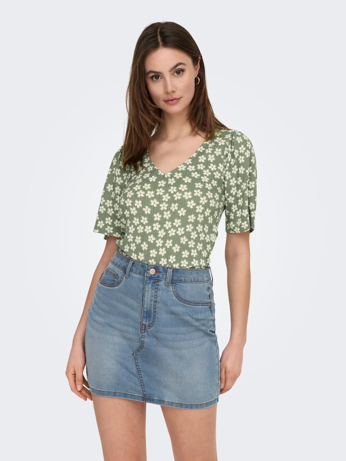 Regular Fit V-Neck Top