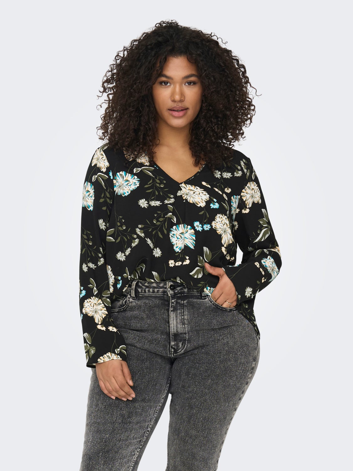 Regular Fit V-Neck Top