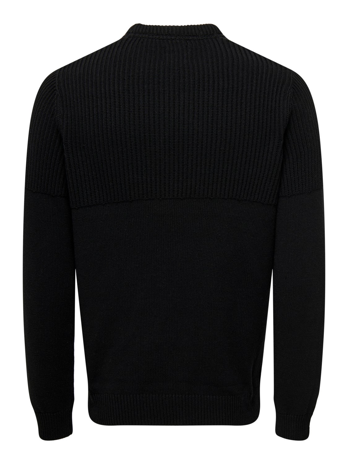 Rib detailed knitted pullover
