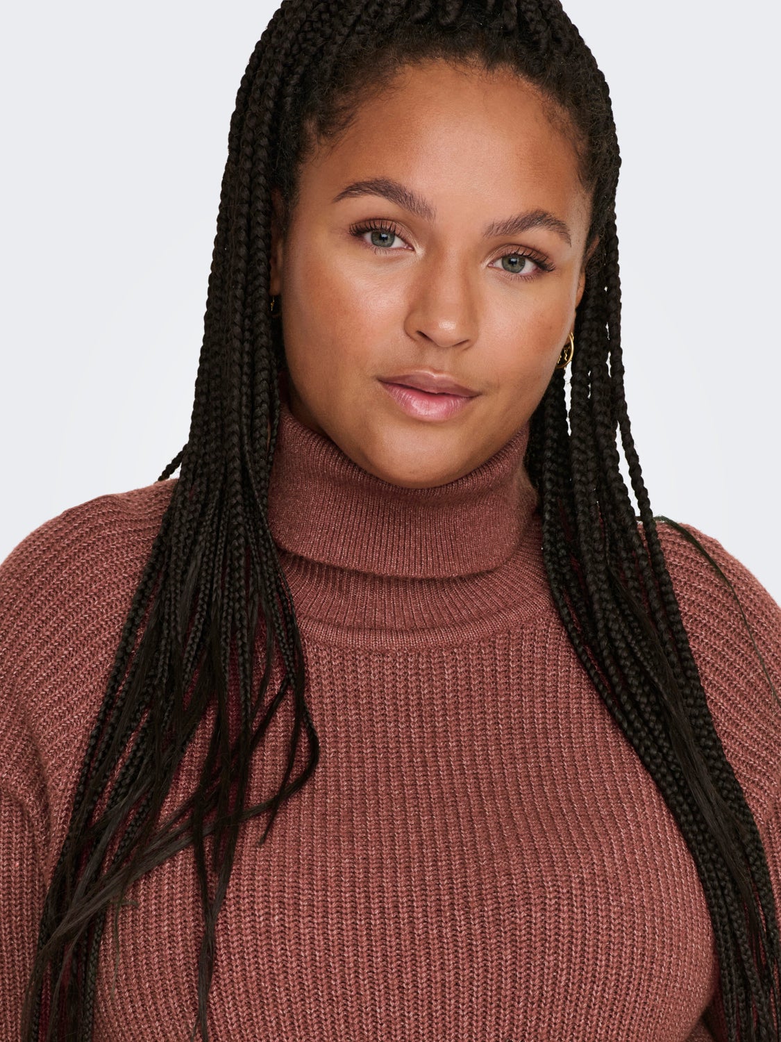 Curvy rollneck Knitted Pullover