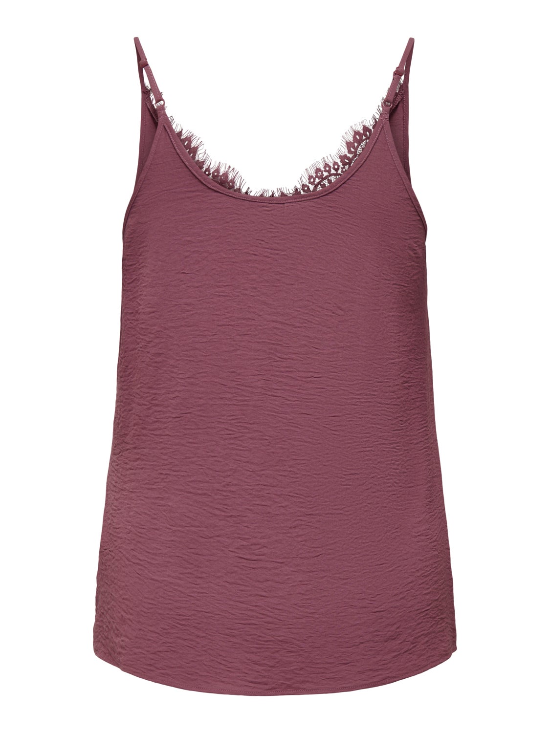 Curvy lace detailed strap top