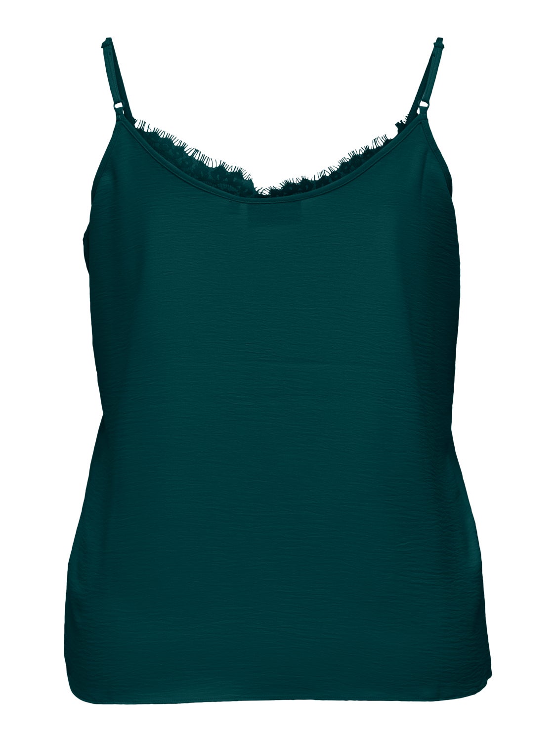 Curvy lace detailed strap top