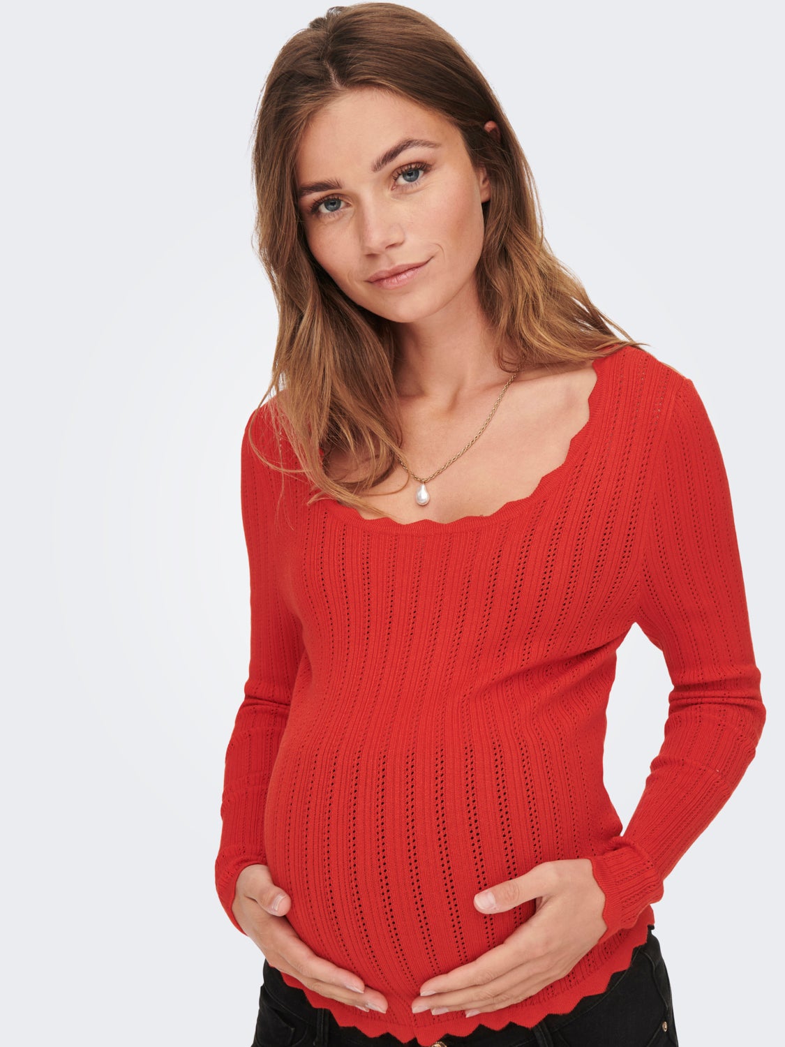 Mama detailed Knitted Pullover