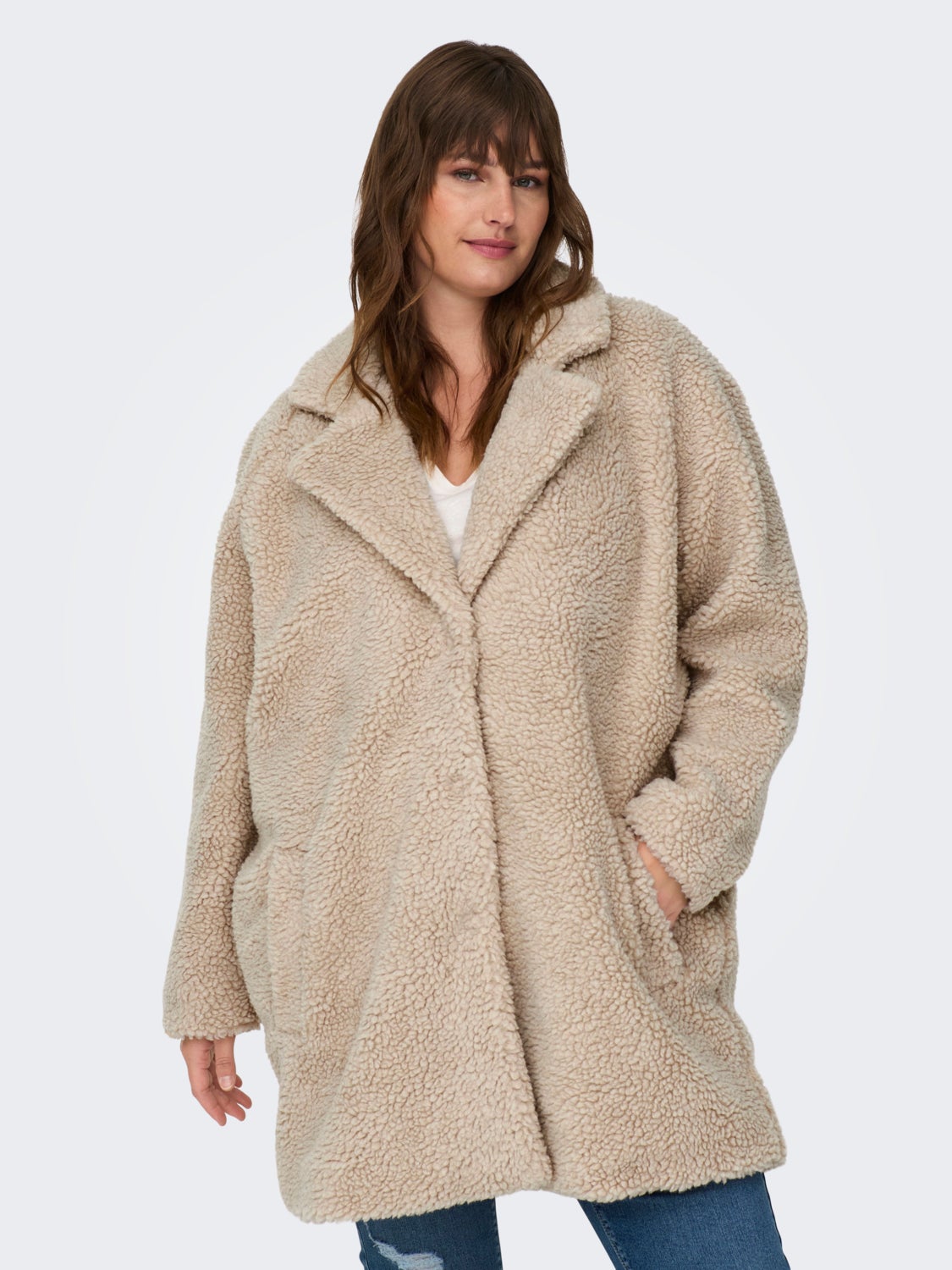 Curvy teddy coat