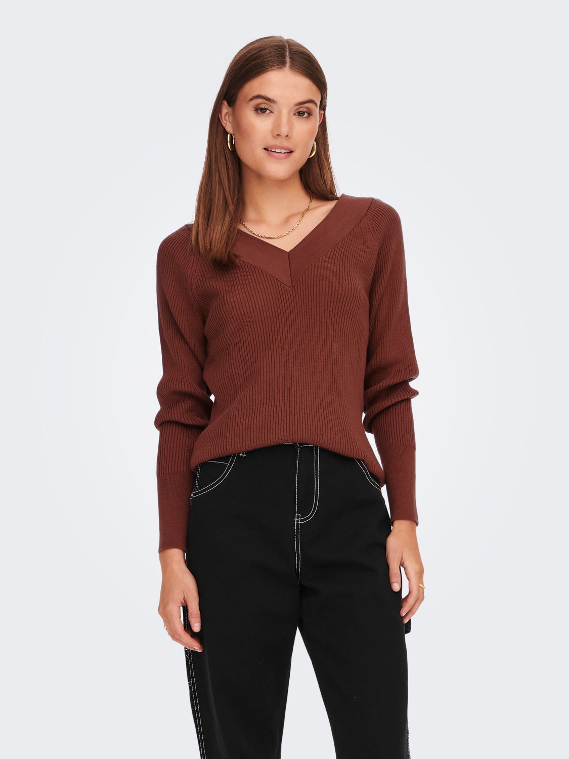 V-neck Knitted Pullover
