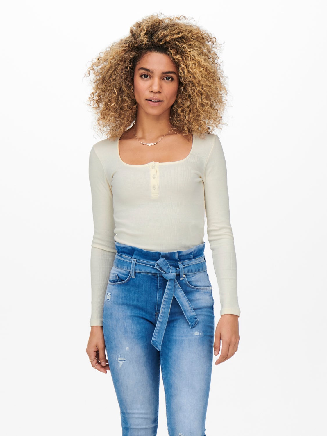 Long sleeved button detailed Top