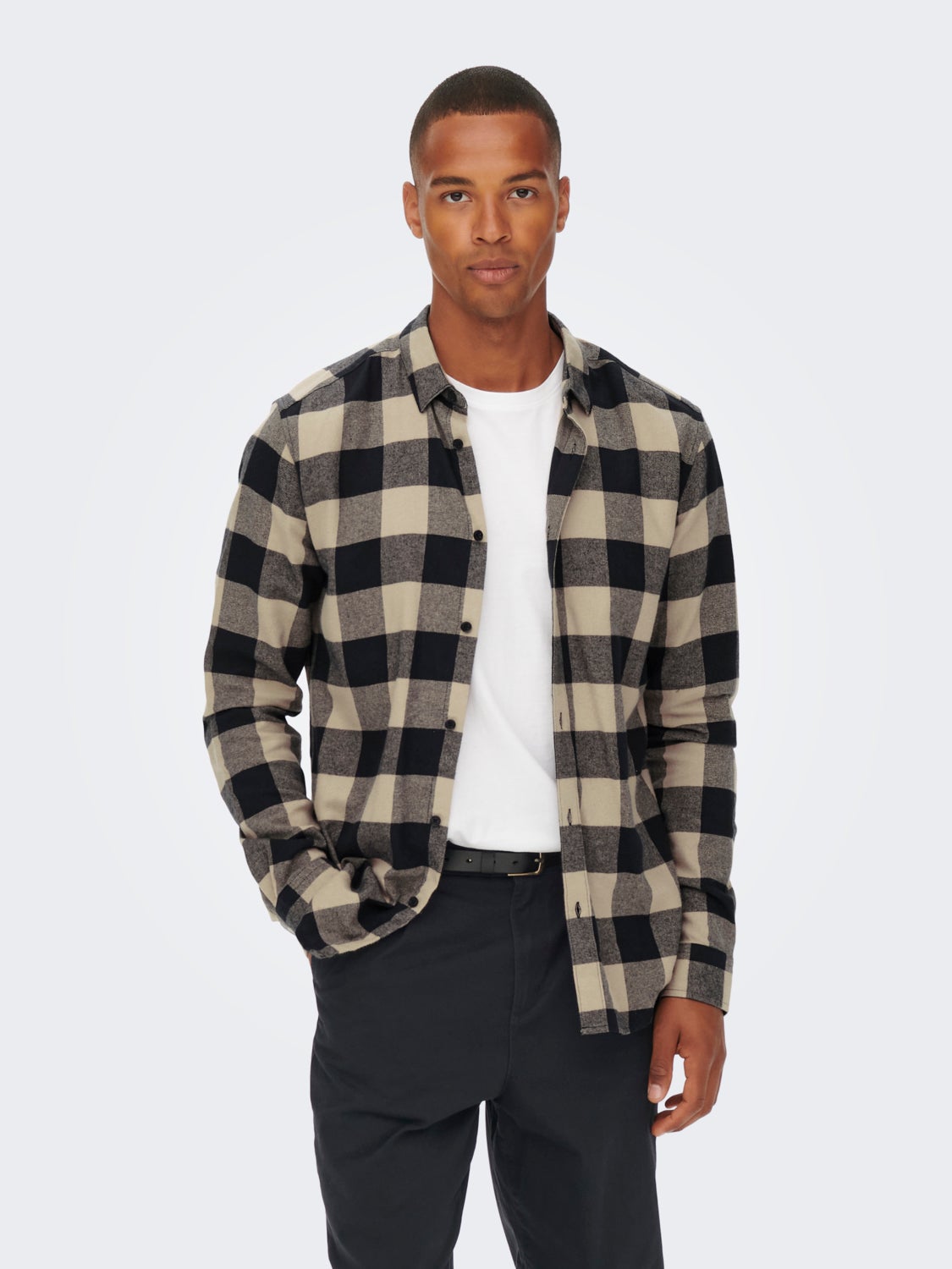 Slim fit checked shirt