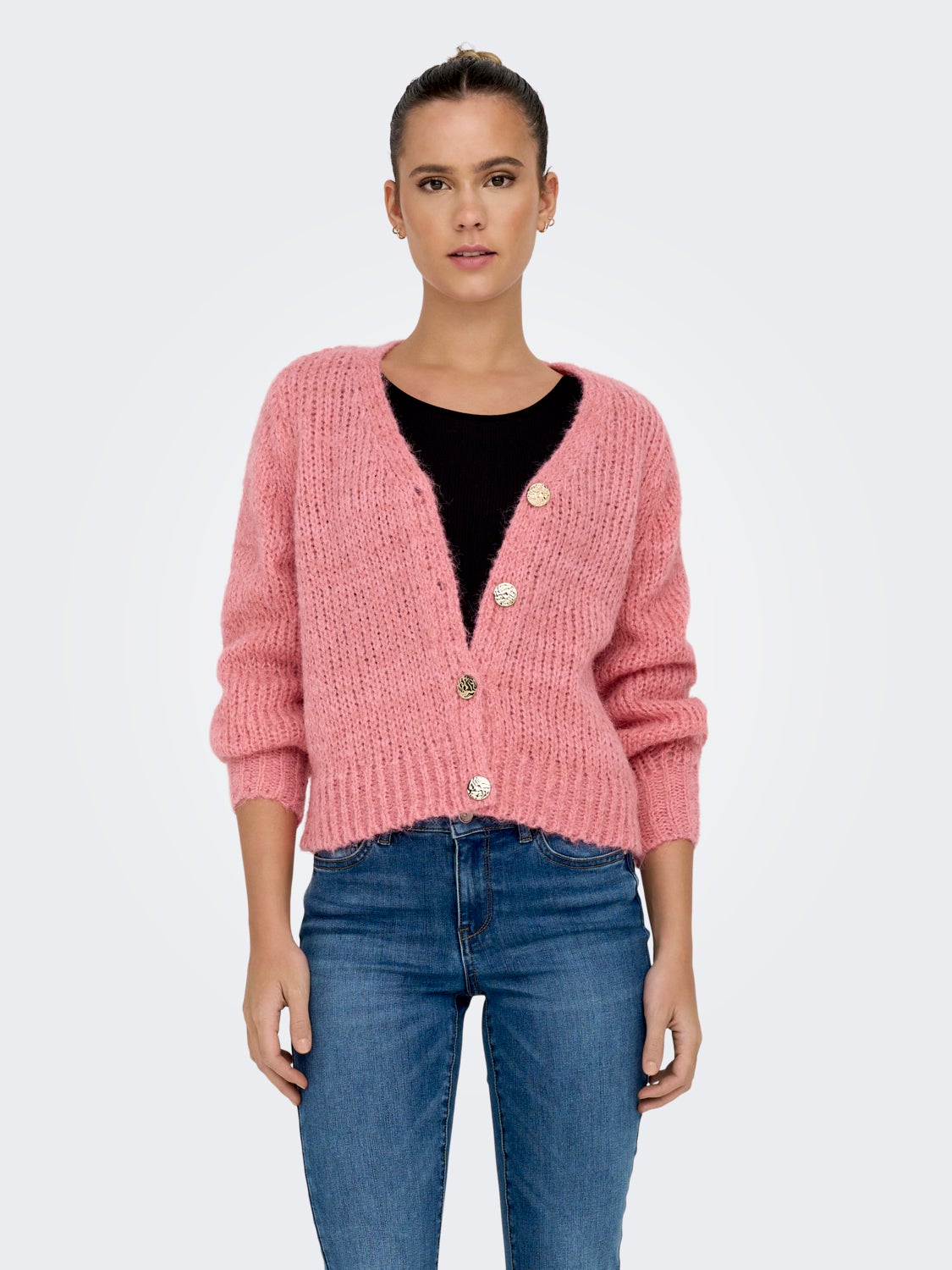 V-Neck Knit Cardigan