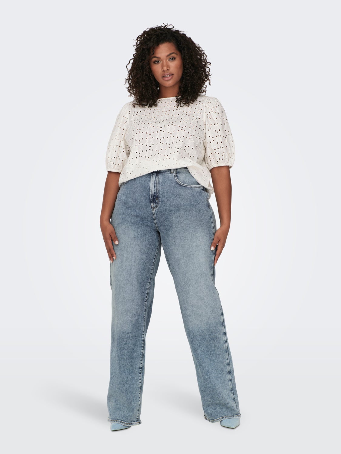 Curvy CARHope Wide Leg high waisted jeans