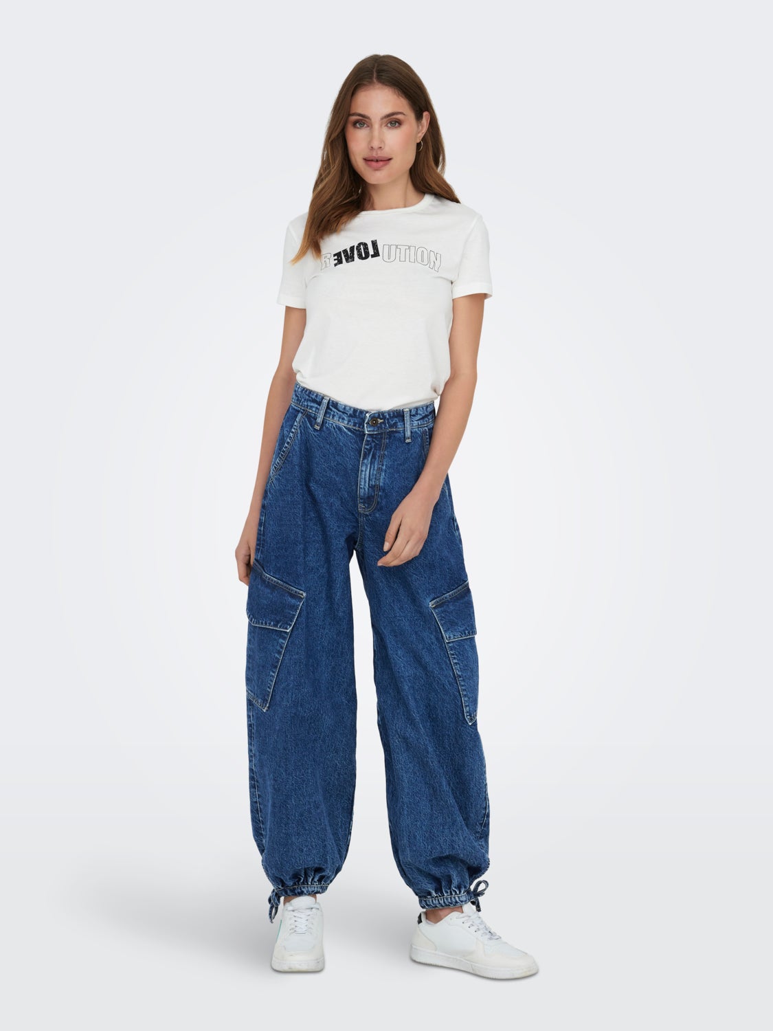 ONLPERNILLE HW CARGO JOGGER CROPPED JEANS