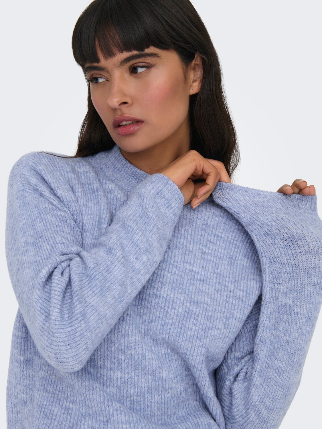 High neck knitted pullover