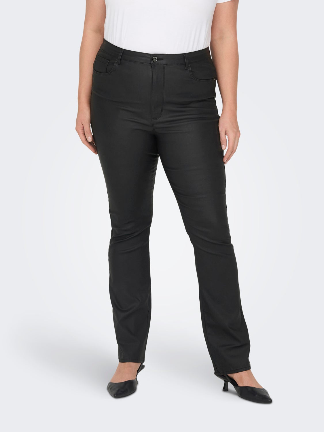 Curvy Flared coated pants