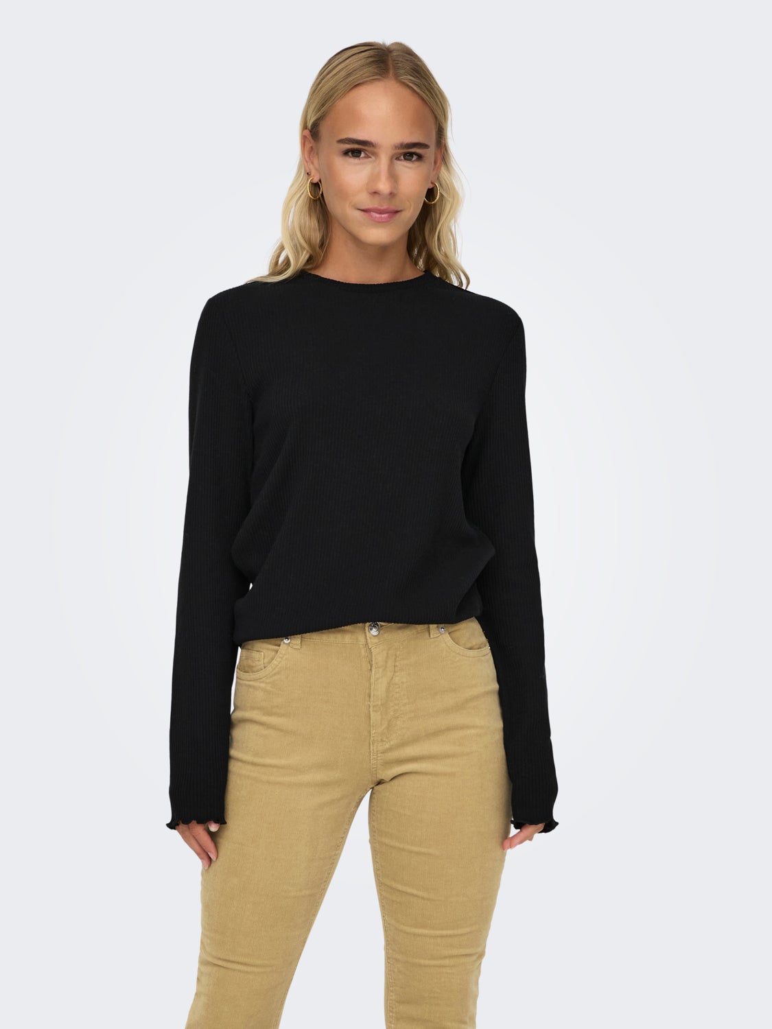 Long sleeve rib top