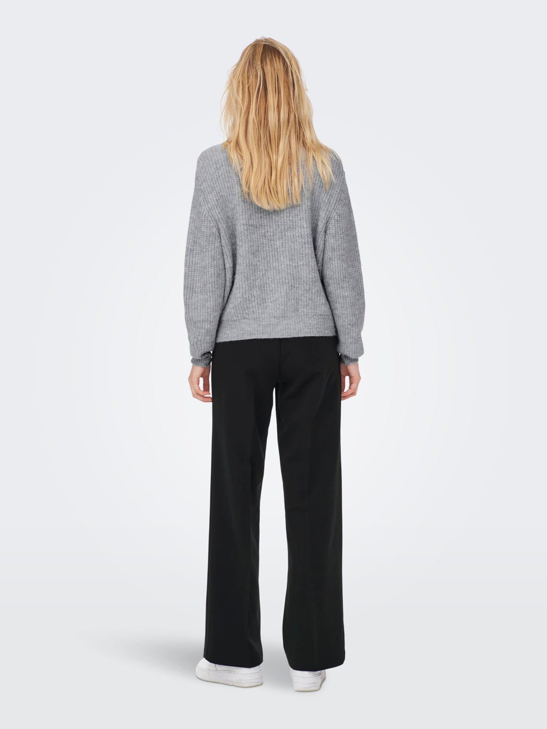high neck Knitted pullover with zip