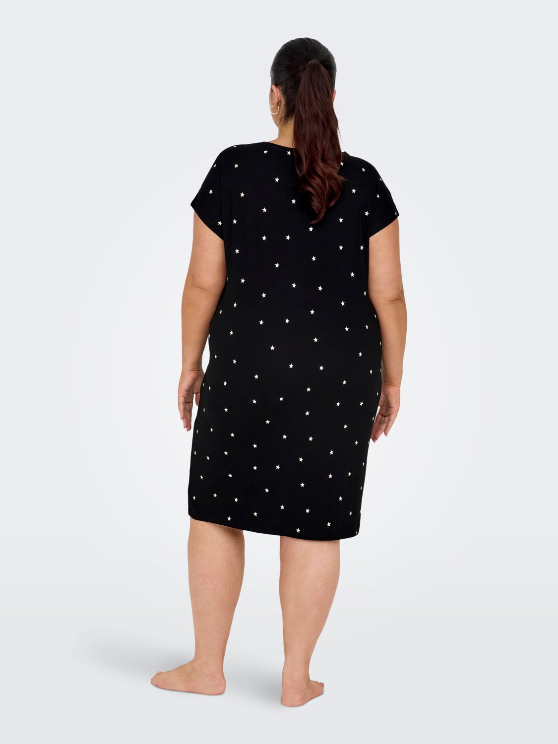 Curvy mini o-neck night dress