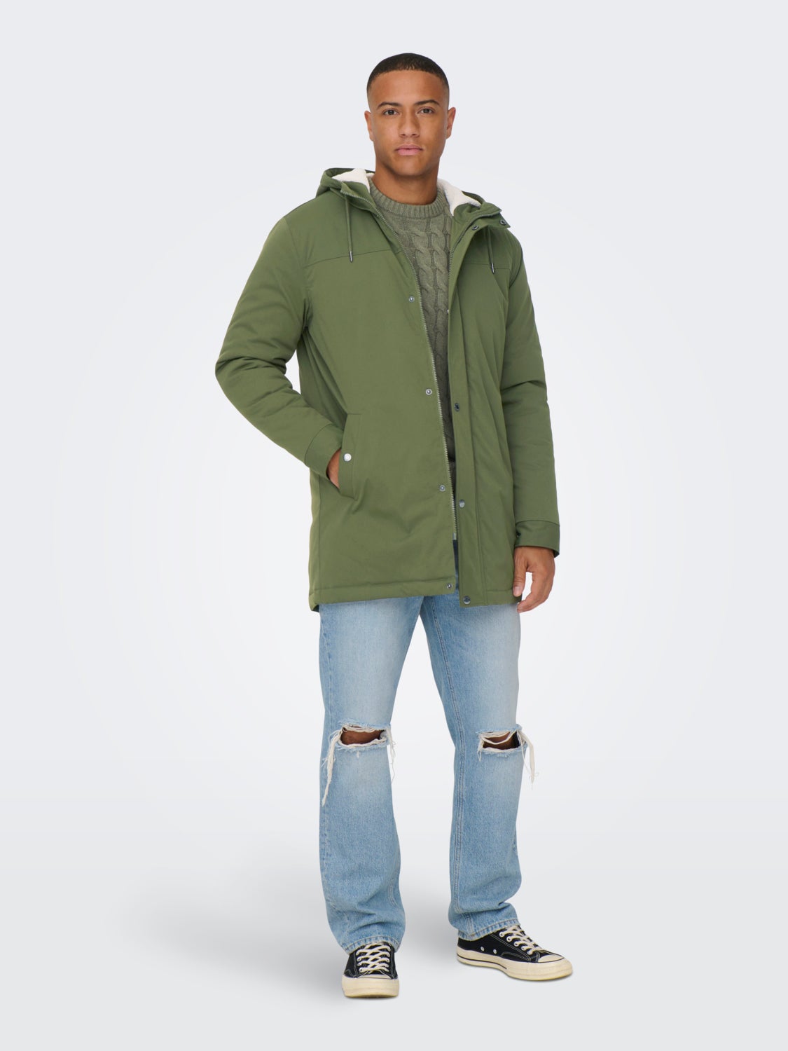 Hooded parka jacket