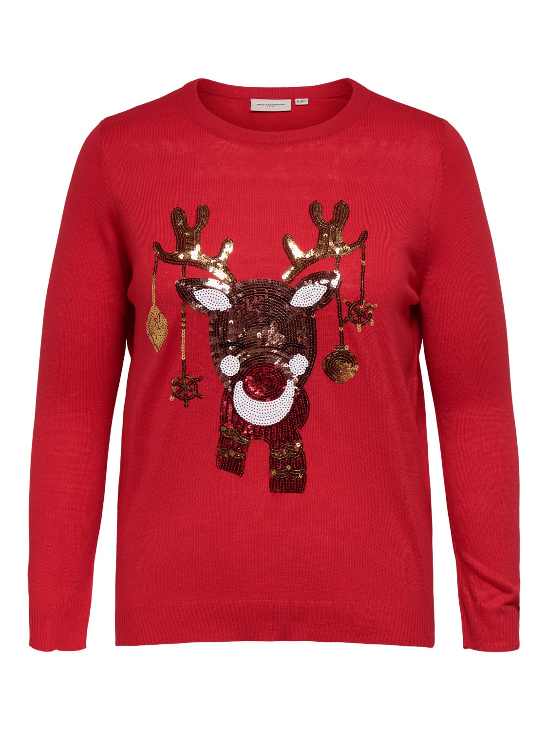 Curvy glitter christmas knitted pullover