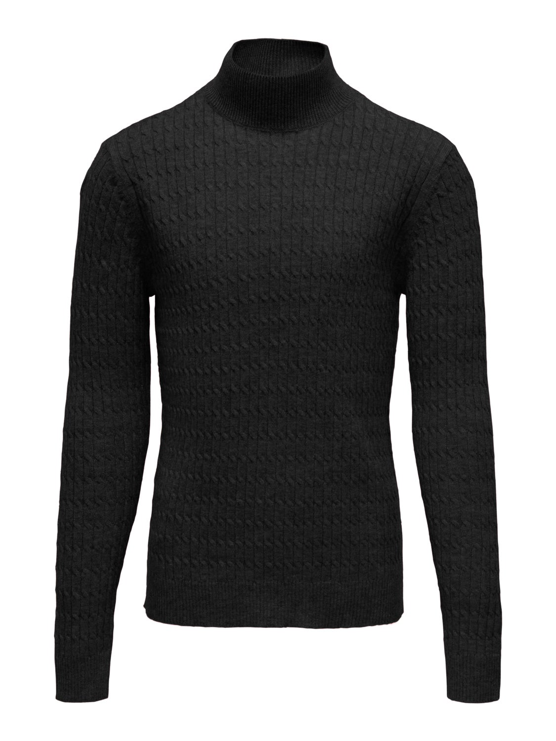 Textured knitted pullover