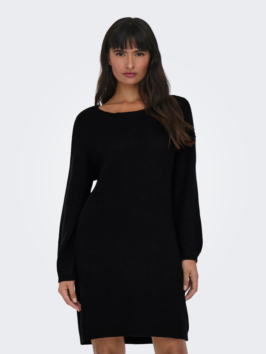 Petite o-neck knitted dress