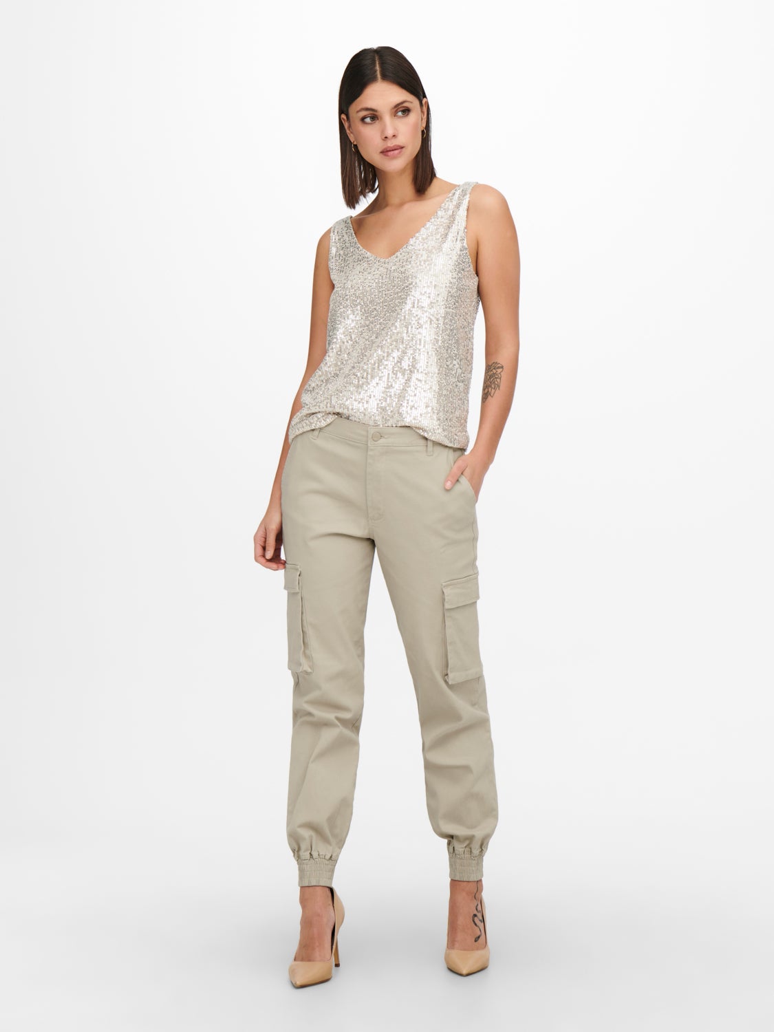 Mid waist Cargo trousers