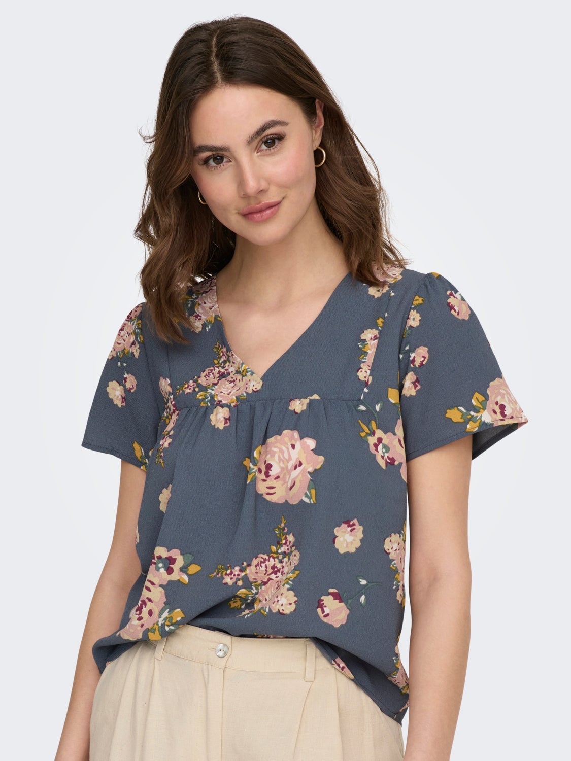 Regular Fit V-Neck Top