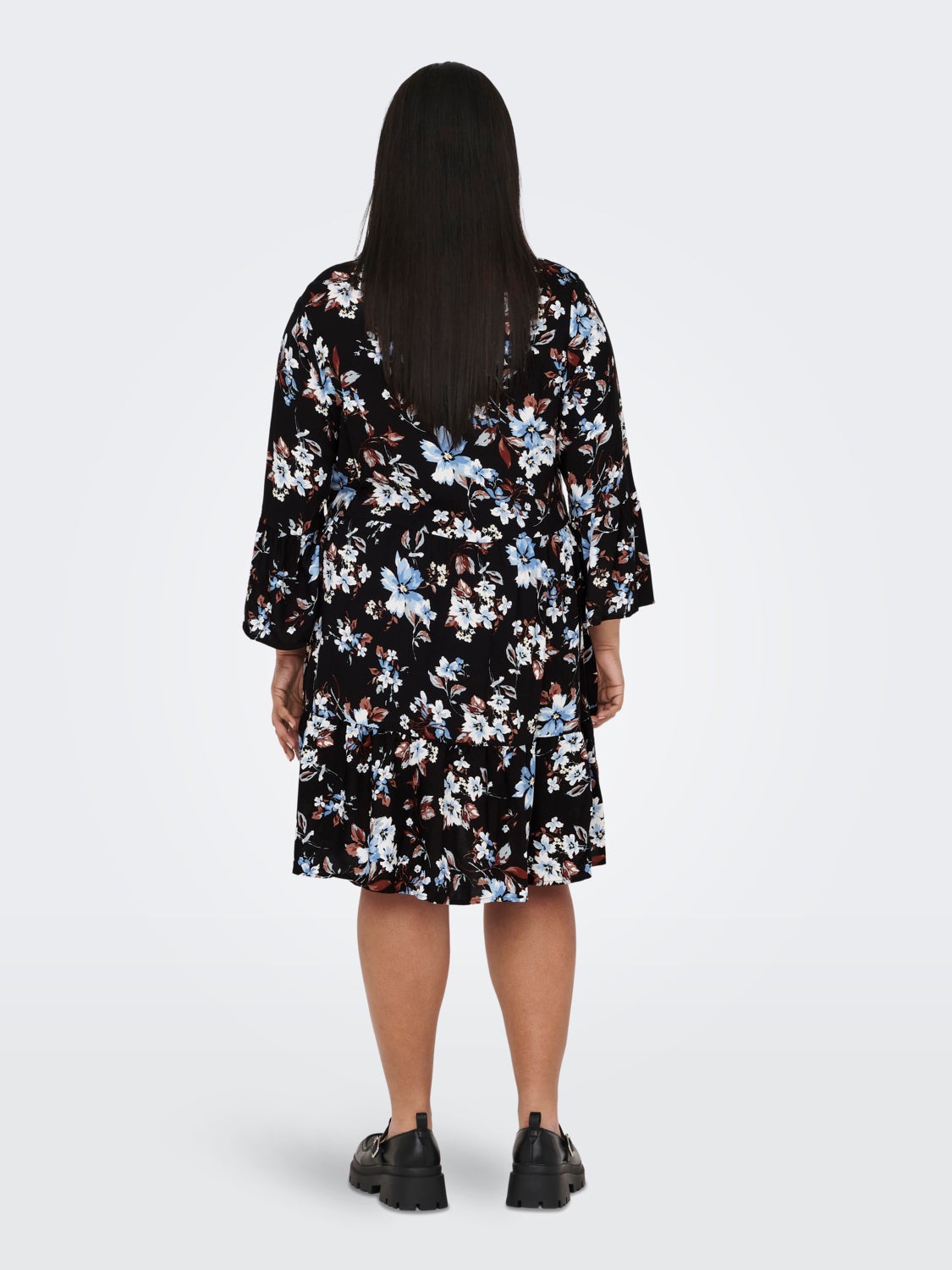 Curvy 3/4 Sleeve Tunic viscose Dress