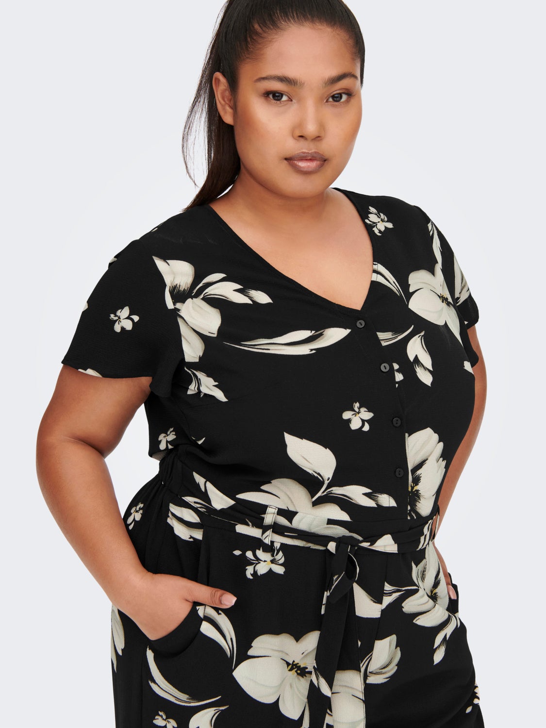 Curvy short sleeved Jumpsuit
