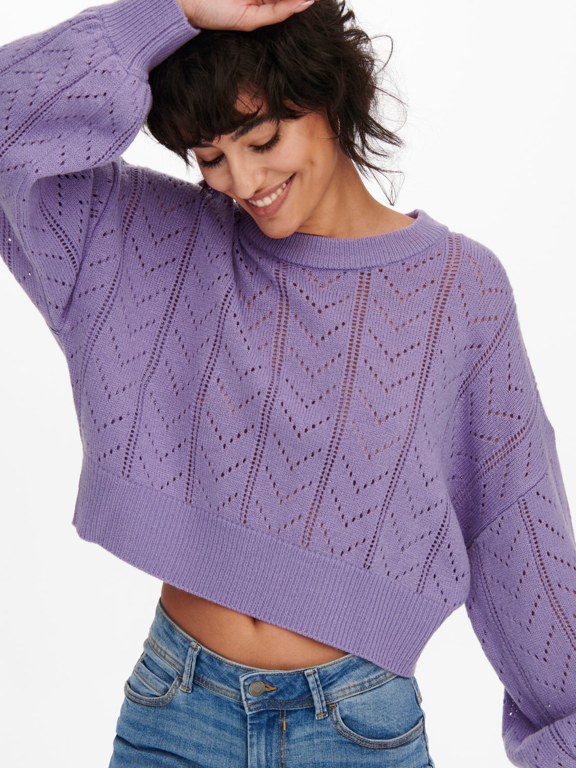 Textured Knitted Pullover