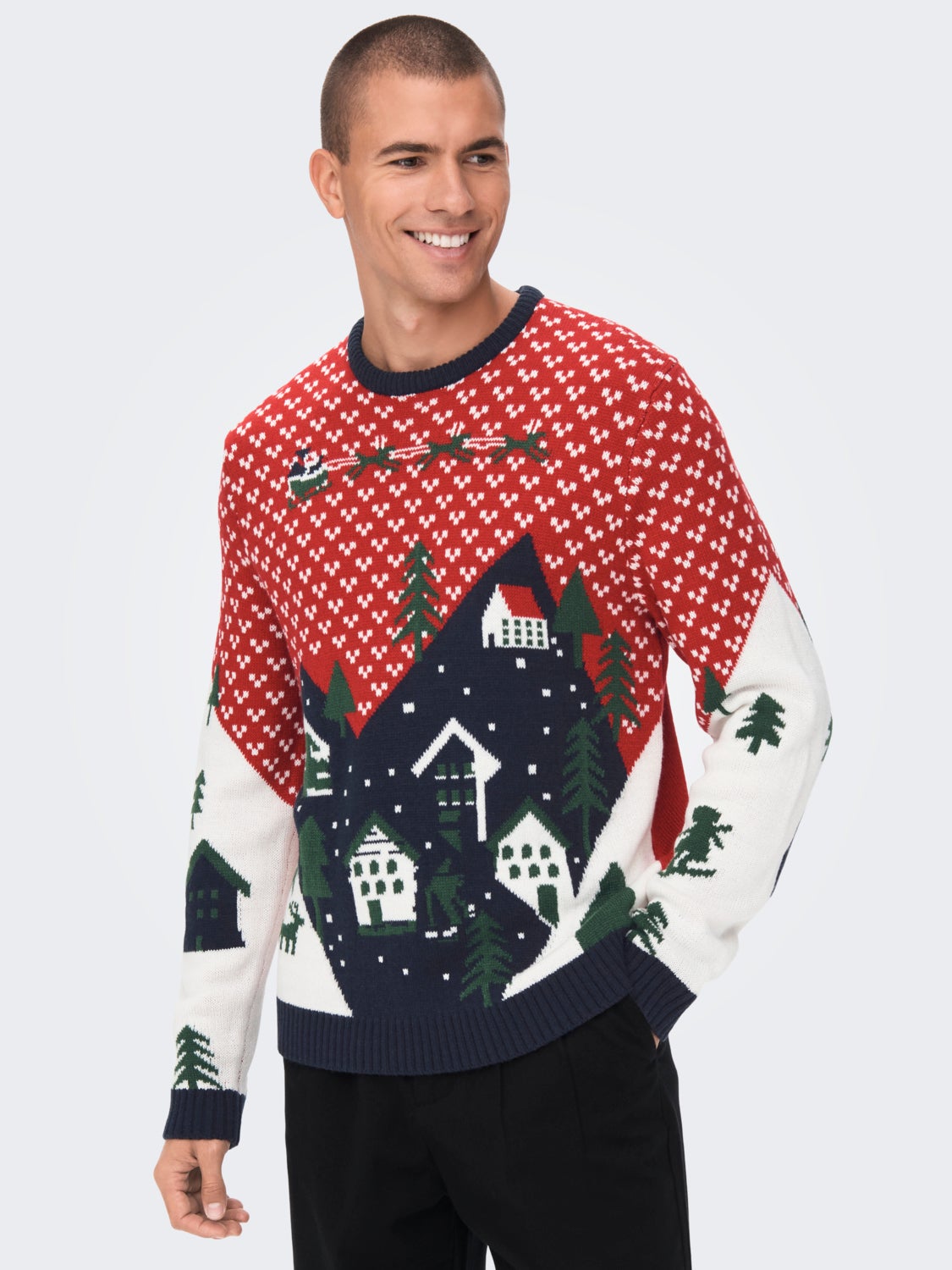 Christmas knitted pullover