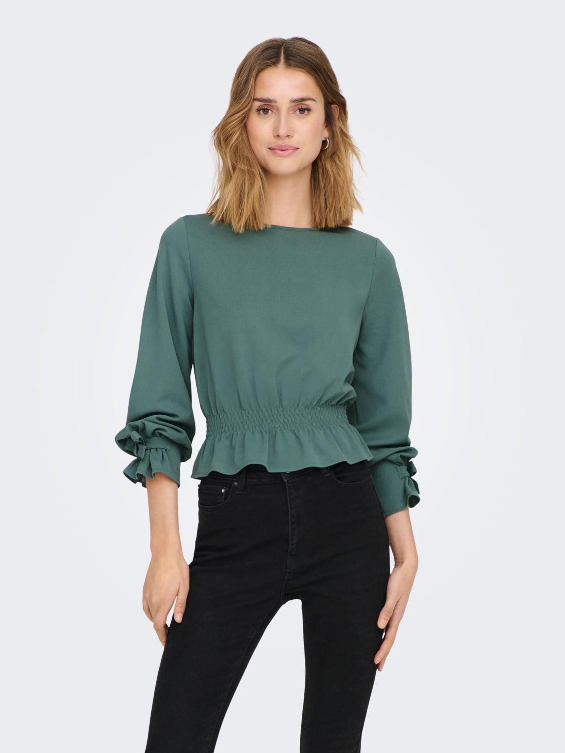 Detailed peplum top