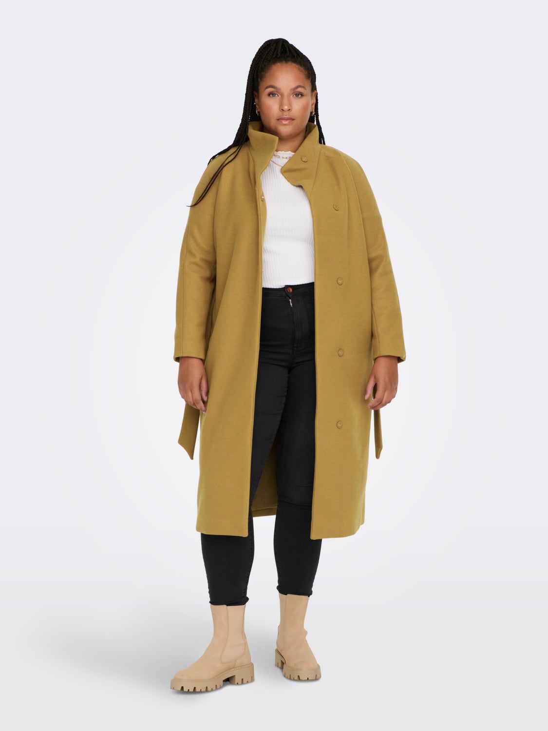 Curvy highneck Coat