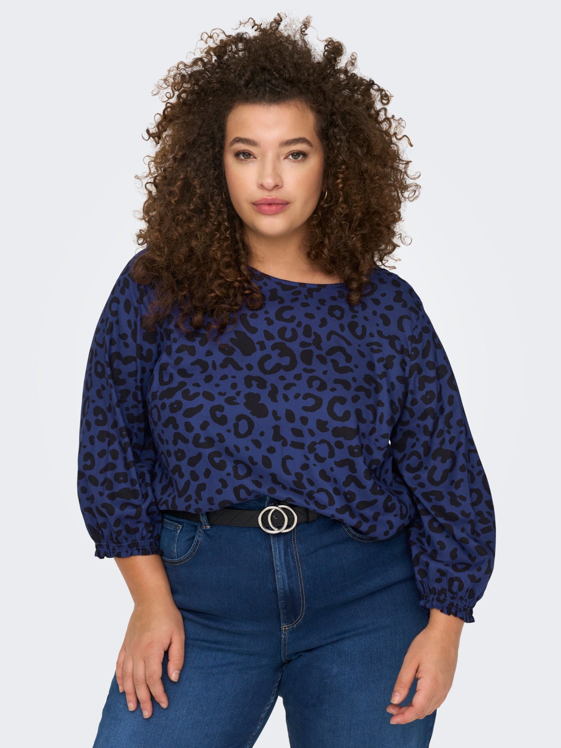 Curvy Patterned viscose Top