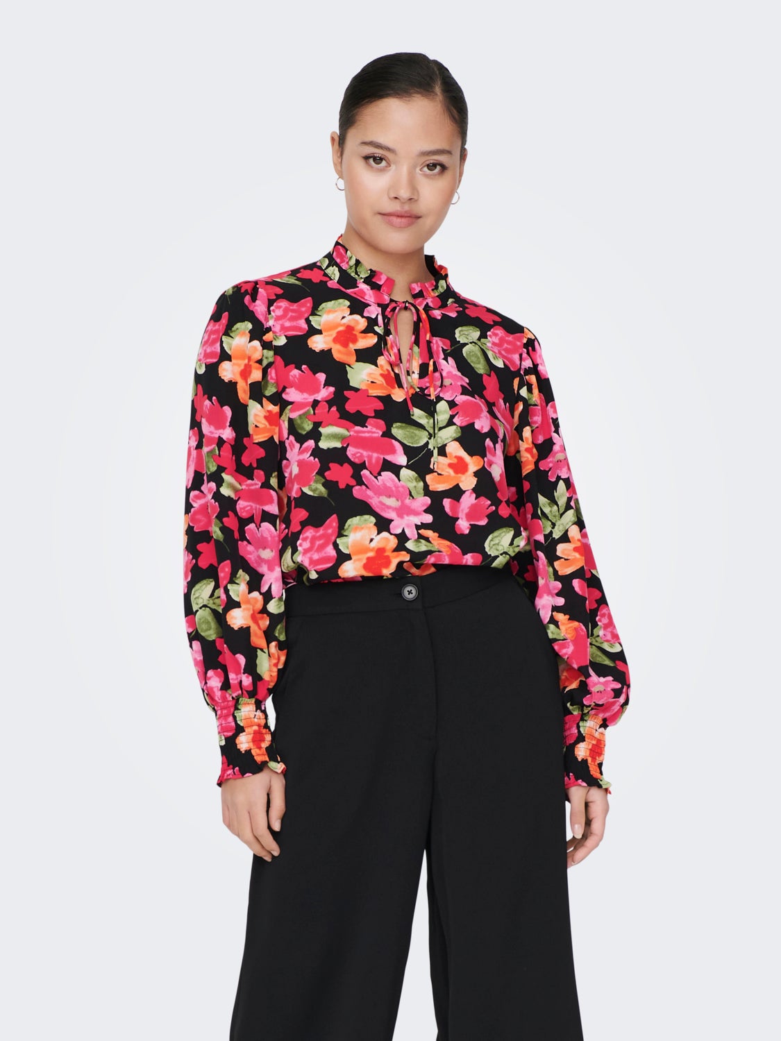 Regular Fit Tied Neck Top