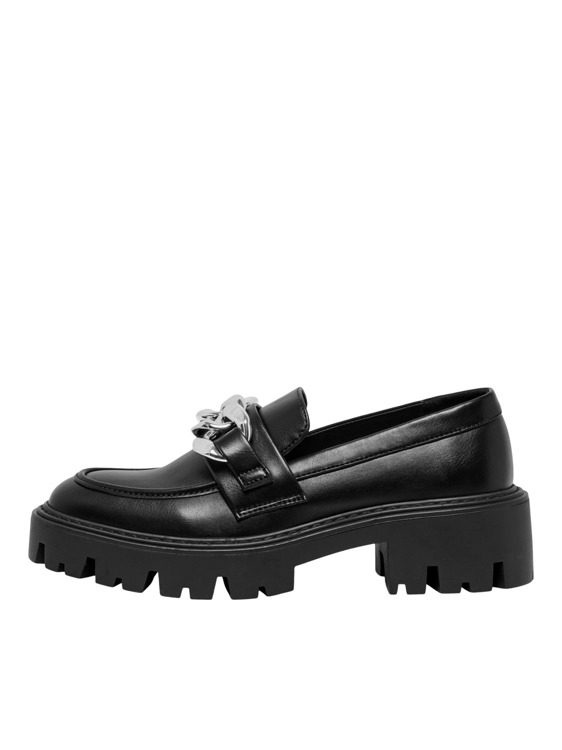 Faux leather loafers