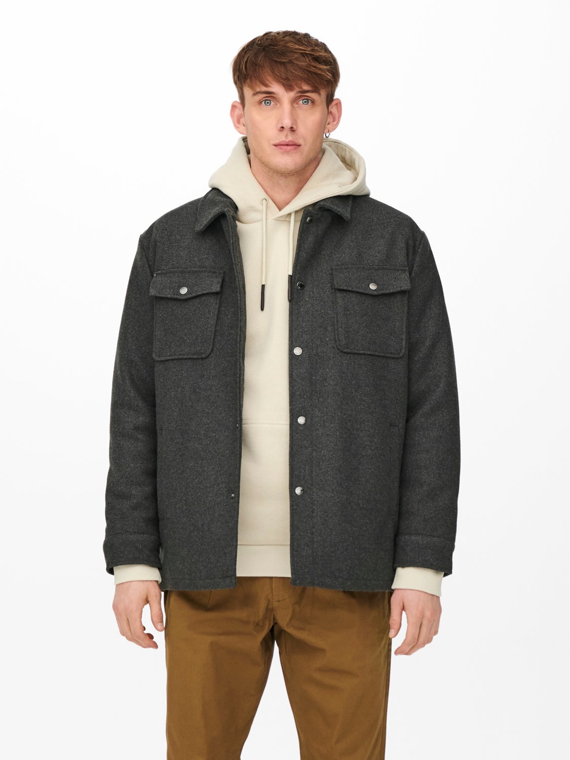Loose Fit Wool Jacket