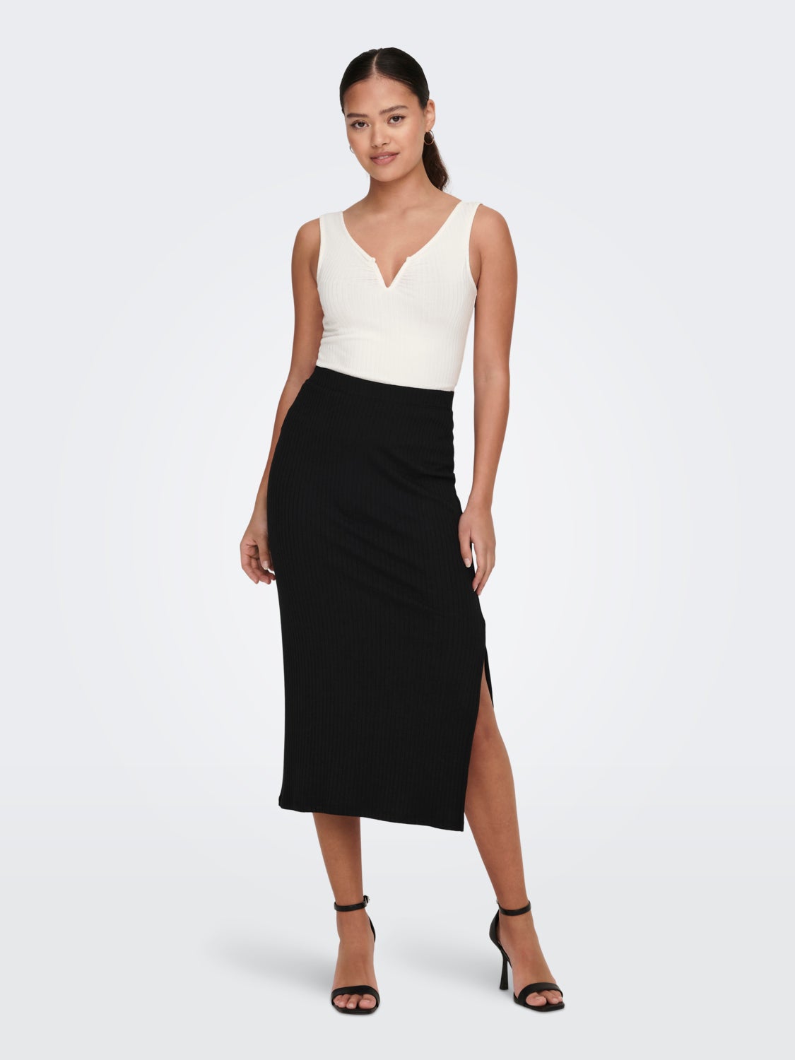 midi skirt with slit