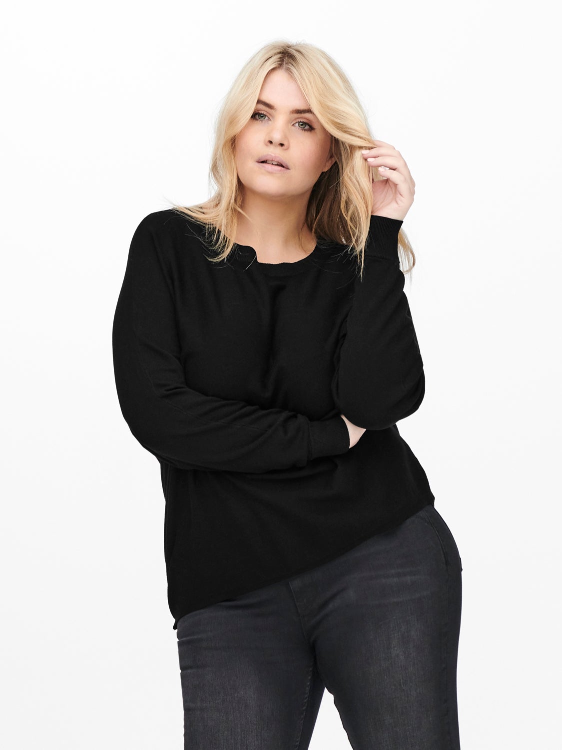 Curvy batwing viscose Pullover